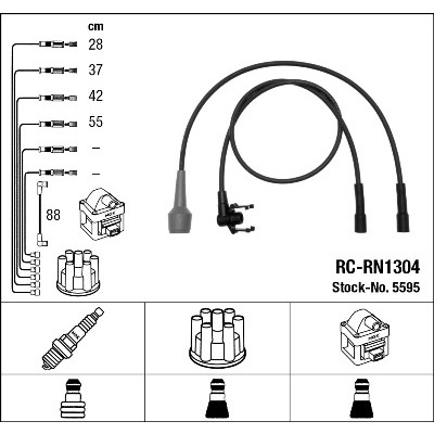 Слика на Комплет кабли за свеќици NGK 5595