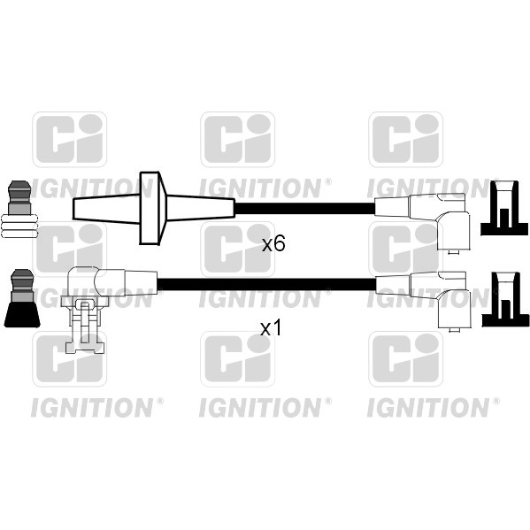 Слика на комплет кабли за свеќици QUINTON HAZELL CI XC319 за Renault 25 (B29) 2.4 V6 Turbo (B295) - 181 коњи бензин