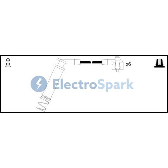 Слика на комплет кабли за свеќици SMPE ElectroSpark OEK769 за Ford Granada MK 3 (gae,gge) 2.9 i 24V - 195 коњи бензин