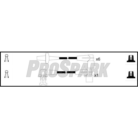 Слика на комплет кабли за свеќици SMPE ProSpark OES737 за Renault 25 (B29) 2.4 V6 Turbo (B295) - 181 коњи бензин