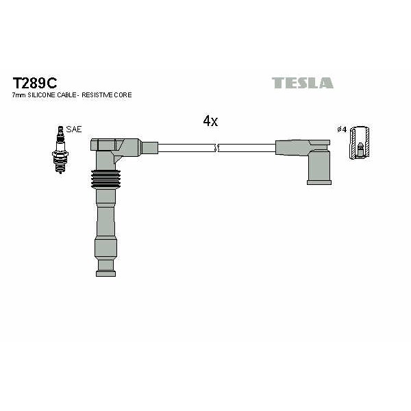 Слика на Комплет кабли за свеќици TESLA Original T289C