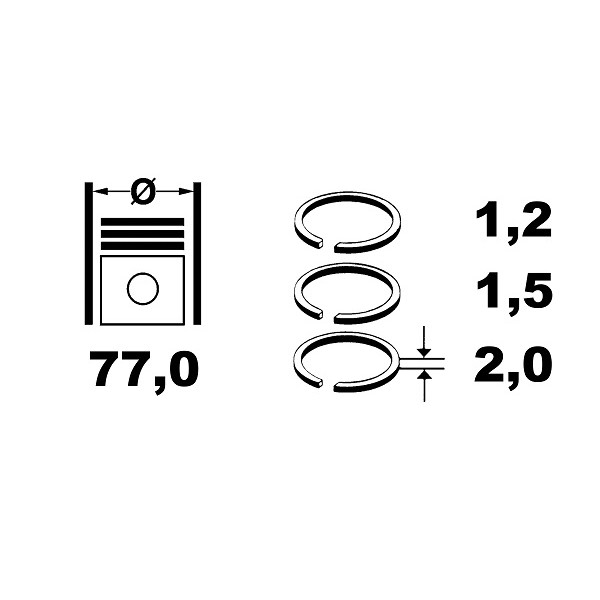 Слика на Комплет клипни прстени, компресор ET ENGINETEAM R1010200