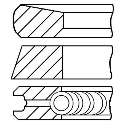 Слика на комплет клипни прстени, компресор GOETZE 08-374300-00 за Toyota Corolla Liftback (E8) 1.8 D - 57 коњи дизел