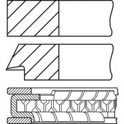 Слика 2 на комплет клипни прстени, компресор GOETZE CarboGlide® 08-437407-00