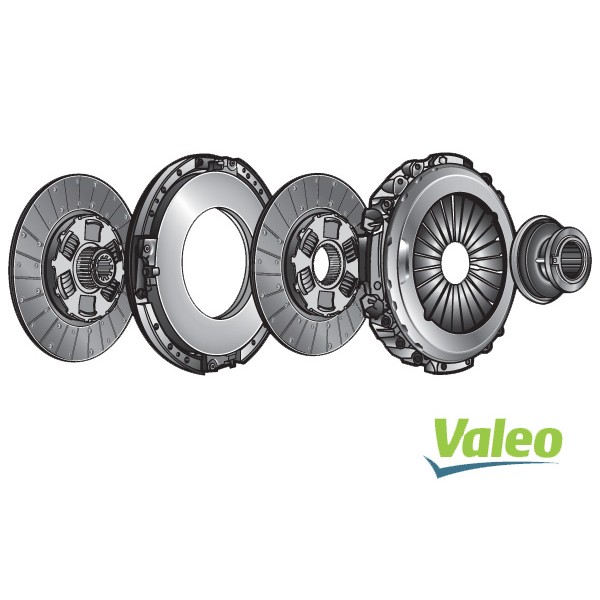 Слика на комплет кумплуг VALEO NEW KIT TWIN DISC 827028 за камион Renault Major R 385ti.17,R 380.17 - 374 коњи дизел