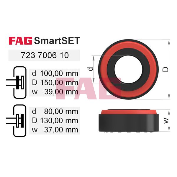 Слика на комплет лагер главчина FAG SmartSET 723 7006 10 за камион Mercedes Actros MP2, MP3 2546, L, LL - 456 коњи дизел