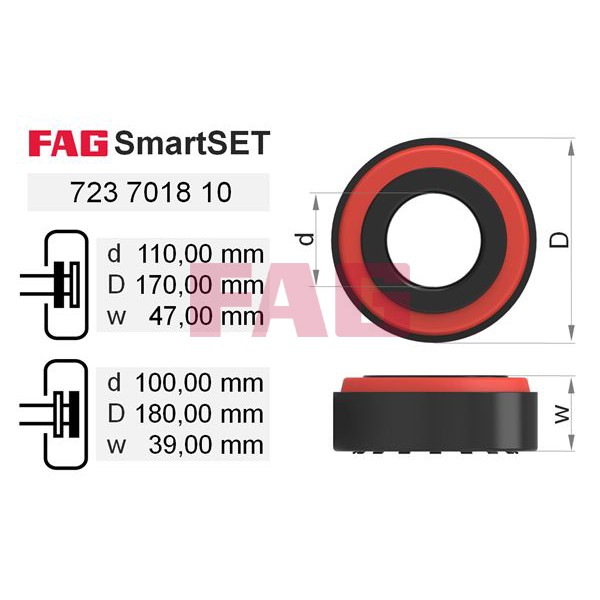 Слика на комплет лагер главчина FAG SmartSET 723 7018 10 за камион MAN F 2000 19.364 FS, FLS, FLLS, FRS, FLRS, FLLRS - 360 коњи дизел