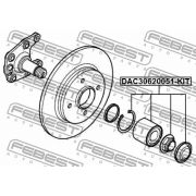 Слика 2 на комплет лагер главчина FEBEST DAC30620051-KIT