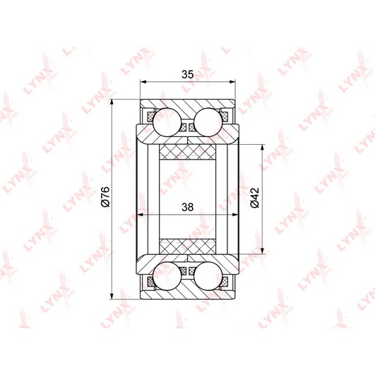 Слика на Комплет лагер главчина LYNXauto WB-1108