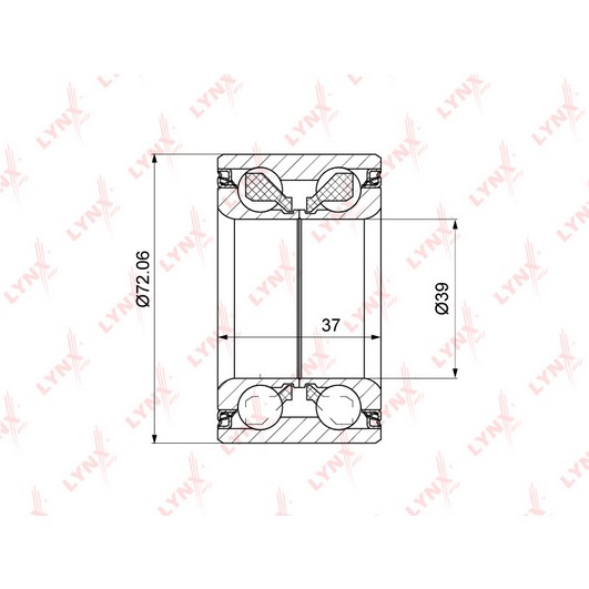 Слика на Комплет лагер главчина LYNXauto WB-1364
