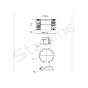 Слика 1 на комплет лагер главчина STARLINE LO 00915