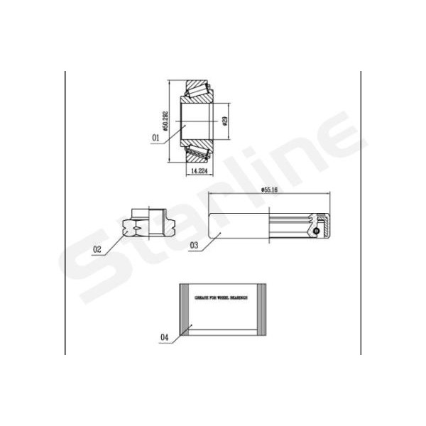 Слика на Комплет лагер главчина STARLINE LO 01333