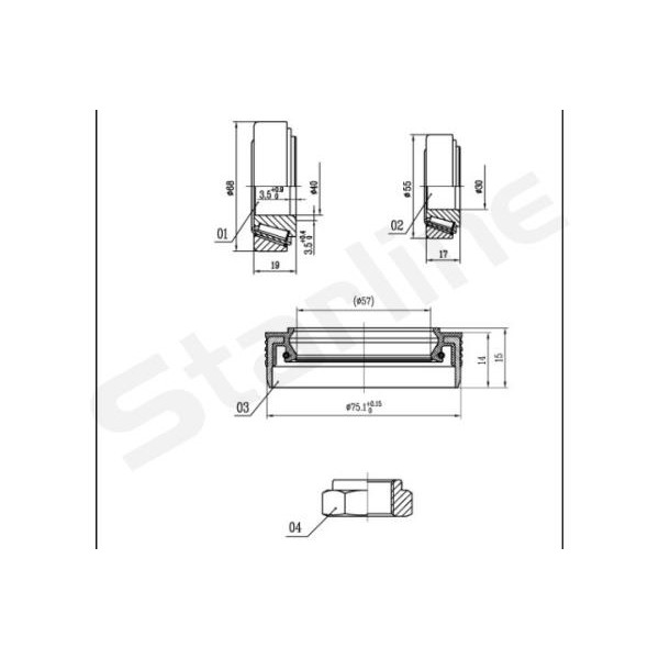 Слика на комплет лагер главчина STARLINE LO 03429 за Peugeot Boxer Bus (230P) 2.5 TDI - 107 коњи дизел