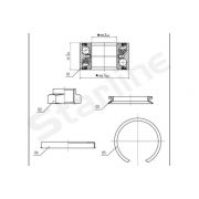 Слика 1 на комплет лагер главчина STARLINE LO 03556