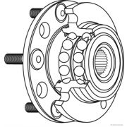 Слика 2 на комплет лагер за тркало HERTH+BUSS JAKOPARTS J4711065
