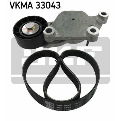 Слика на Комплет линиски ремен и затегачи SKF VKMA 33043 за Ford Fiesta 5 (jh,jd) 1.6 TDCi - 90 коњи дизел