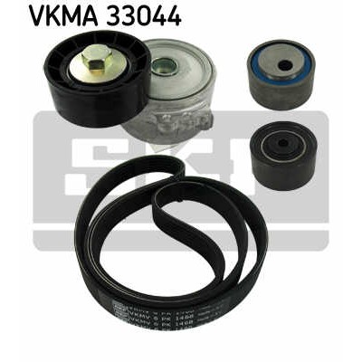 Слика на Комплет линиски ремен и затегачи SKF VKMA 33044 за Lancia Thesis (841AX) 2.4 D Multijet - 185 коњи дизел