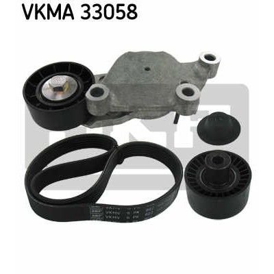 Слика на Комплет линиски ремен и затегачи SKF VKMA 33058 за Mazda 2 Hatchback (DE) 1.6 MZ-CD - 90 коњи дизел