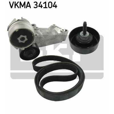 Слика на Комплет линиски ремен и затегачи SKF VKMA 34104 за Mini Clubman (F54) One D - 116 коњи дизел