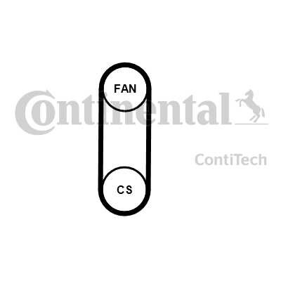 Слика на Комплет линиски ремен CONTINENTAL 4PK711 ELAST T1