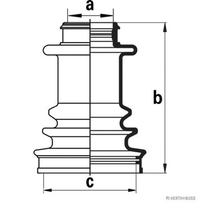 Слика на Комплет манжетна, полуосовина HERTH+BUSS JAKOPARTS J2861009