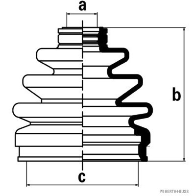 Слика на Комплет манжетна за зглоб на тркало HERTH+BUSS JAKOPARTS J2860304