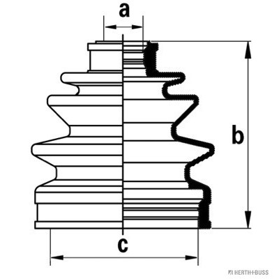 Слика на Комплет манжетна за зглоб на тркало HERTH+BUSS JAKOPARTS J2860501