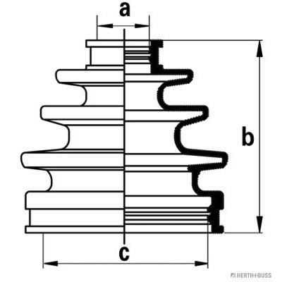 Слика на Комплет манжетна за зглоб на тркало HERTH+BUSS JAKOPARTS J2862007