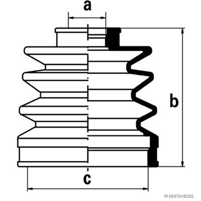 Слика на Комплет манжетна за зглоб на тркало HERTH+BUSS JAKOPARTS J2865000