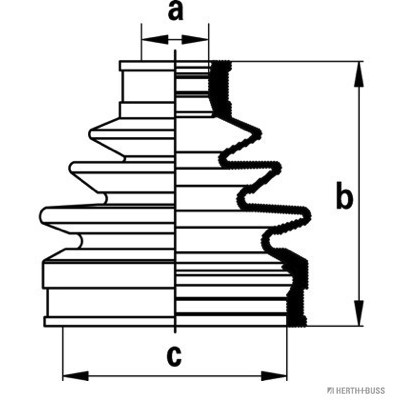 Слика на Комплет манжетна за зглоб на тркало HERTH+BUSS JAKOPARTS J2868004
