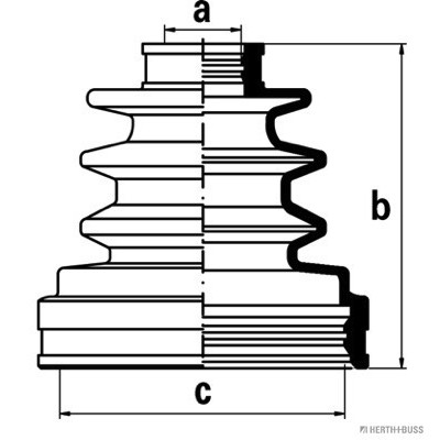Слика на Комплет манжетна за зглоб на тркало HERTH+BUSS JAKOPARTS J2882009