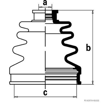 Слика на Комплет манжетна за зглоб на тркало HERTH+BUSS JAKOPARTS J2883015