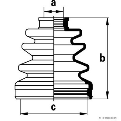 Слика на Комплет манжетна за зглоб на тркало HERTH+BUSS JAKOPARTS J2884017