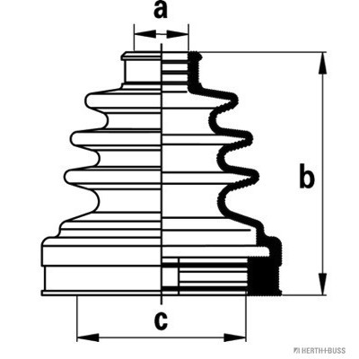 Слика на Комплет манжетна за зглоб на тркало HERTH+BUSS JAKOPARTS J2885016