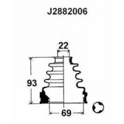 Слика 1 на Комплет манжетна за зглоб на тркало NIPPARTS J2882006