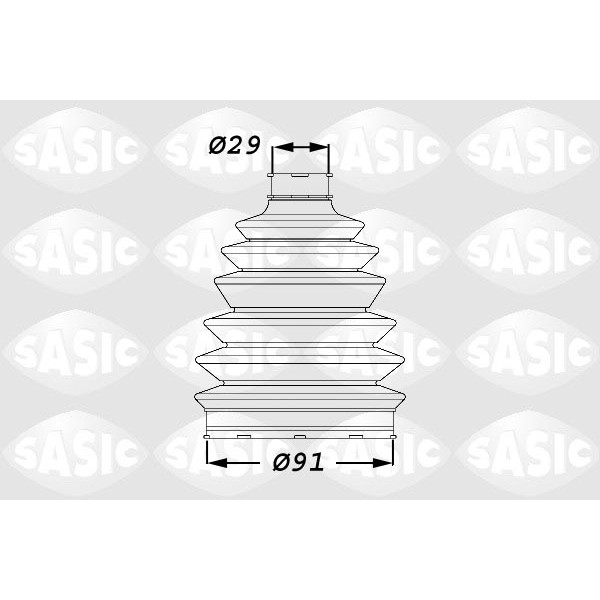 Слика на Комплет манжетна за зглоб на тркало SASIC 1900007 за Ford Mondeo 4 Saloon 1.6 EcoBoost - 160 коњи бензин