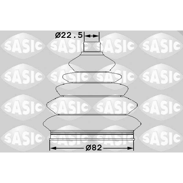 Слика на Комплет манжетна за зглоб на тркало SASIC 1904045 за Dacia Dokker Express 1.2 TCe 115 - 116 коњи бензин