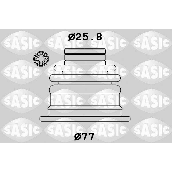 Слика на Комплет манжетна за зглоб на тркало SASIC 1904052 за Renault Laguna 2 Sport Tourer (KG0-1) 2.0 16V IDE (KG0N) - 140 коњи бензин