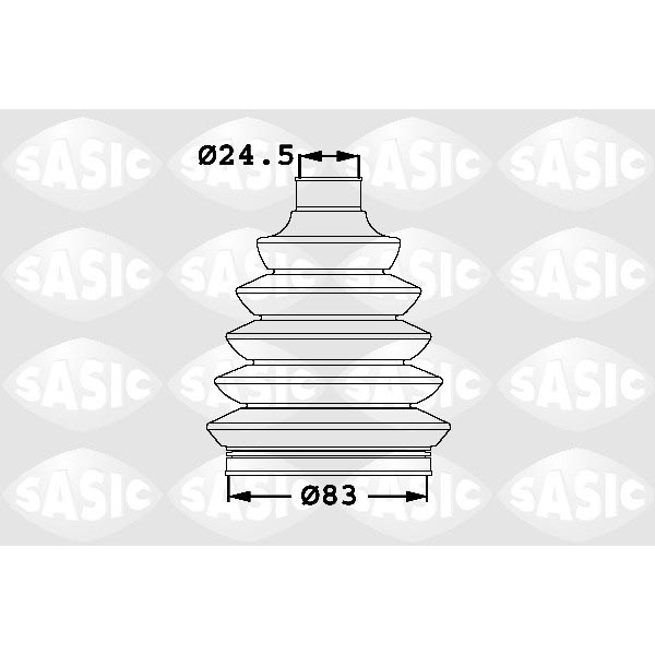 Слика на Комплет манжетна за зглоб на тркало SASIC 1906005 за BMW 3 Sedan F30 F35 F80 320 d xDrive - 184 коњи дизел