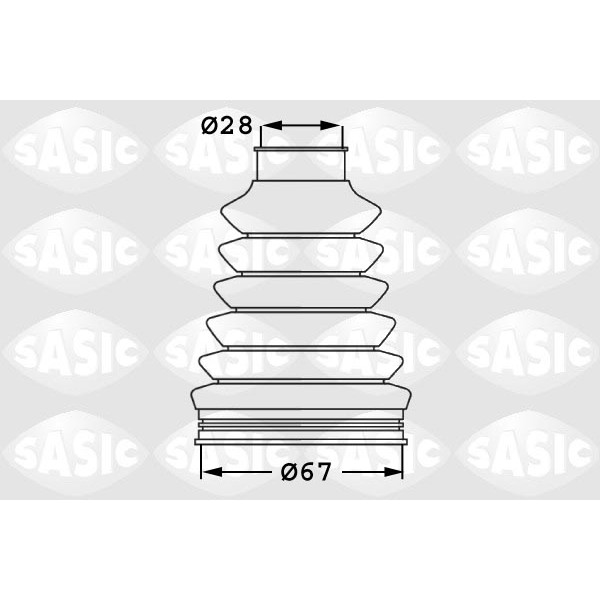 Слика на Комплет манжетна за зглоб на тркало SASIC 1906023 за Seat Leon (1P1) 2.0 TDI - 136 коњи дизел