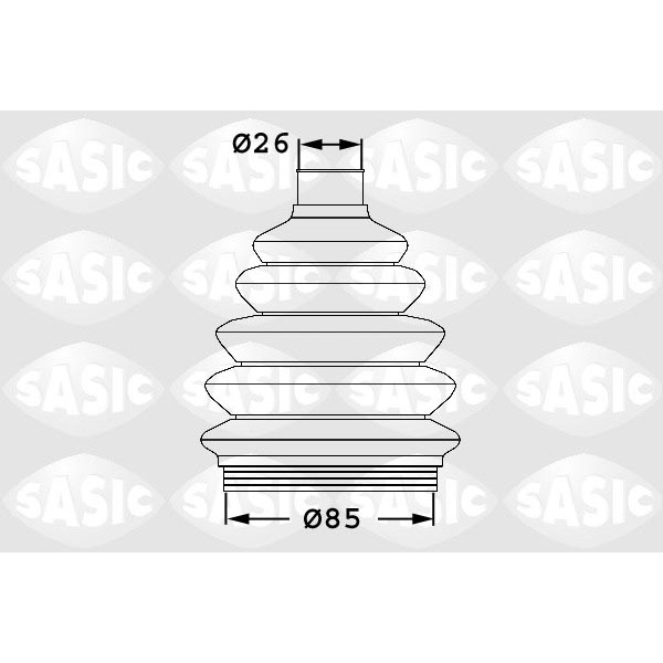 Слика на Комплет манжетна за зглоб на тркало SASIC 1906038 за Audi A3 Sportback (8PA) 1.4 TFSI - 125 коњи бензин