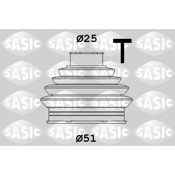 Слика на Комплет манжетна за зглоб на тркало SASIC 1906103 за Skoda Superb (3T4) 1.8 TSI 4x4 - 160 коњи бензин