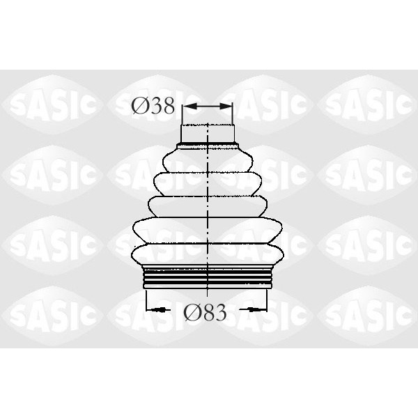 Слика на Комплет манжетна за зглоб на тркало SASIC 2933033 за Peugeot 306 Saloon 2.0 - 132 коњи бензин