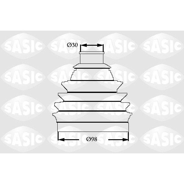 Слика на Комплет манжетна за зглоб на тркало SASIC 2933063 за Citroen Jumpy BOX BS,BT,BY,BZ 2.0 HDi 95 - 94 коњи дизел