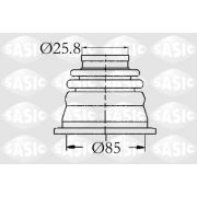 Слика 1 на Комплет манжетна за зглоб на тркало SASIC 4003408