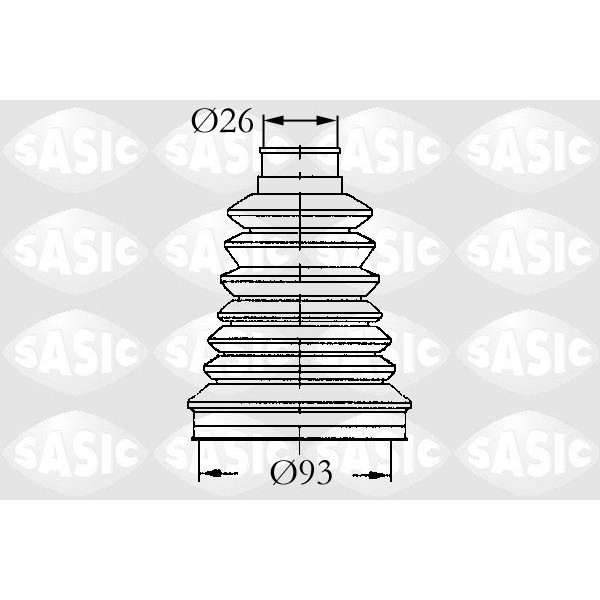 Слика на Комплет манжетна за зглоб на тркало SASIC 4003442 за Renault Trafic Platform (PXX) 2.2 - 101 коњи бензин