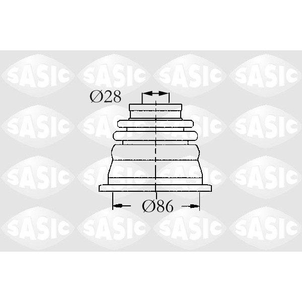 Слика на Комплет манжетна за зглоб на тркало SASIC 4003464 за Renault Laguna (B56,556) 2.0 (B56C/H/N) - 113 коњи бензин