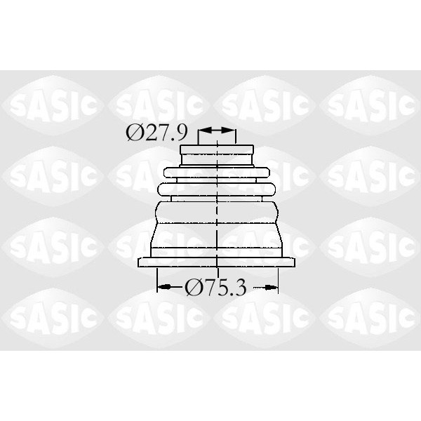 Слика на Комплет манжетна за зглоб на тркало SASIC 4003470 за Renault Laguna 2 Sport Tourer (KG0-1) 2.0 16V IDE (KG0N) - 140 коњи бензин