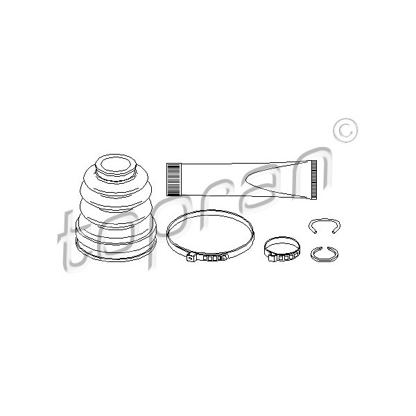 Слика на Комплет манжетна за зглоб на тркало TOPRAN 301 941 за Citroen Xsara Break N2 1.8 i Aut. - 101 коњи бензин