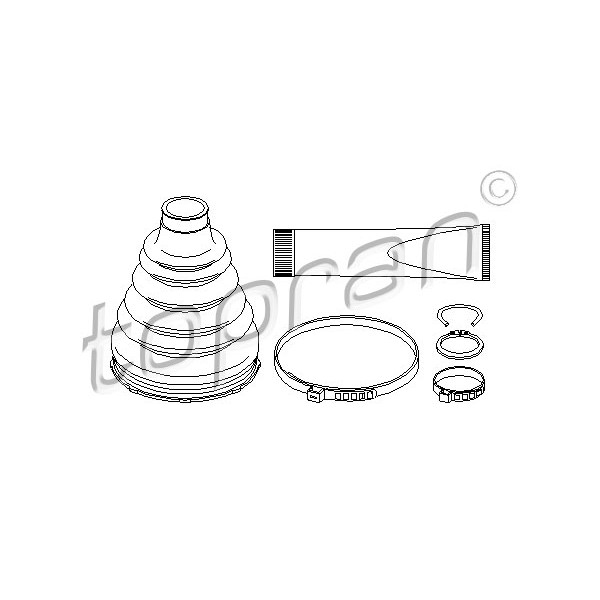 Слика на Комплет манжетна за зглоб на тркало TOPRAN 500 597 за BMW 3 Touring E46 330 d - 204 коњи дизел